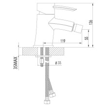 Смеситель для биде Lemark Atlantiss LM3208C Хром