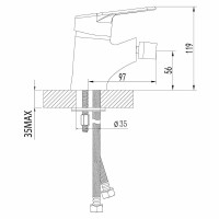 Смеситель для биде Lemark Luna LM4108C Хром