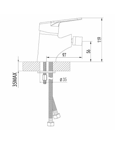 Смеситель для биде Lemark Luna LM4108C Хром