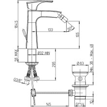 Смеситель для биде Paini Lady 89PW306 Никель