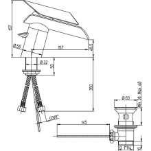 Смеситель для биде Paini Morgana 73OP306LZ Золото Коричневый
