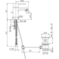 Смеситель для биде Paini Arena 92CR3062SFTKM Хром