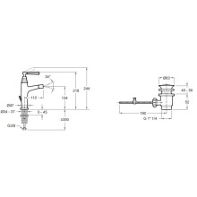 Смеситель для биде с донным клапаном Jacob Delafon Cleo 1889 E24310-BGG