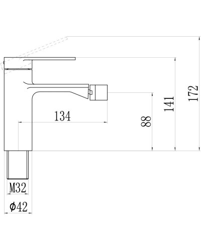 Смеситель для биде Savol 800H S-601860H