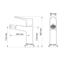 Смеситель для биде Wonzon & Woghand, Брашированное золото (WW-88016072-BG)