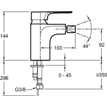 Смеситель для биде без донного клапана Jacob Delafon Aleo+ E72317-CP