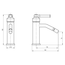 Смеситель для биде с донным клапаном Migliore Ermitage Mini 31423