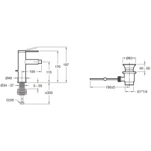 Смеситель для биде с донным клапаном Jacob Delafon Grands Boulevards E77982-4A-CP