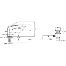 Смеситель для биде Jacob Delafon Avid E97014-CP Хром