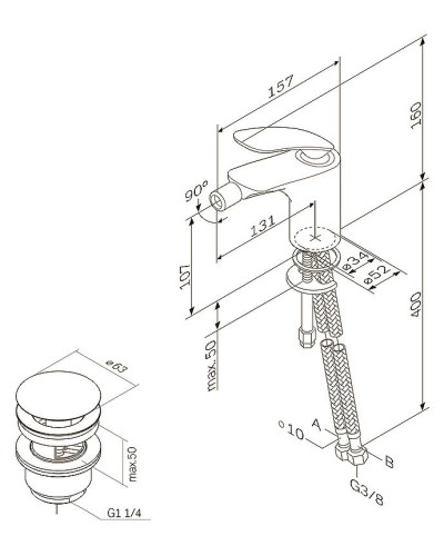 Смеситель для биде AM.PM Sensation F3083100 хром
