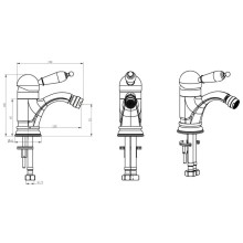 Смеситель для биде Boheme Crystal 306-CRST