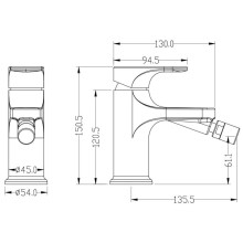 Смеситель для биде Boheme Spectre 456-MW