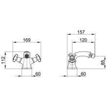 Смеситель для биде Migliore Korona 28497