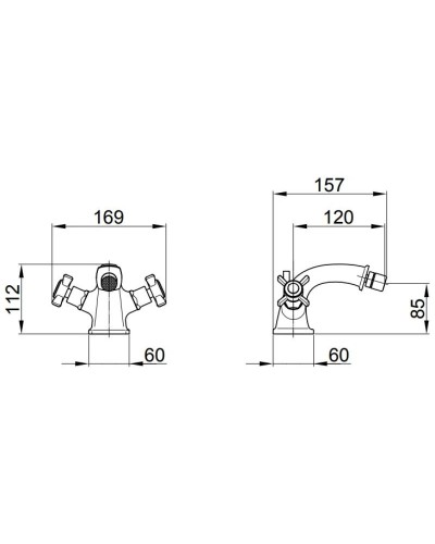 Смеситель для биде Migliore Korona 28497