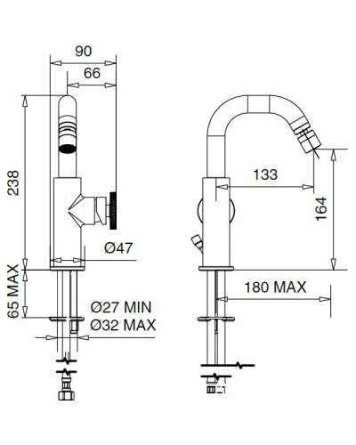 Смеситель для биде Migliore Reversa 28209