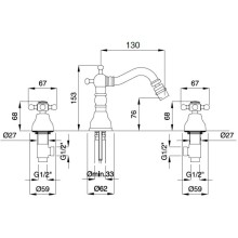Смеситель для биде Migliore Revival ML.REV-425.DO