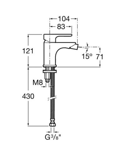 Смеситель для биде без донного клапана Roca L20 5A6B09C0M