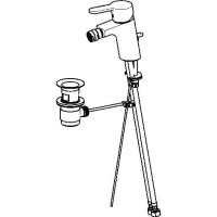 Смеситель для биде с донным клапаном Oras Aquita 2918F