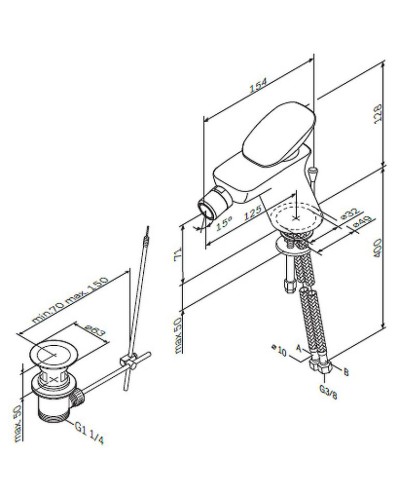 Смеситель для биде AM.PM Spirit V2.0 F70A83100 Хром