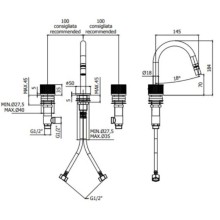 Смеситель для биде без донного клапана Paffoni Jo JO119CR