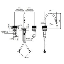 Смеситель для биде без донного клапана Paffoni Jo JO119NO