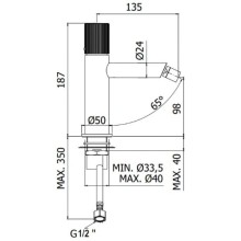 Смеситель для биде без донного клапана Paffoni Jo JO131NO
