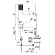 Смеситель для биде с донным клапаном Paffoni Jo JO135NO