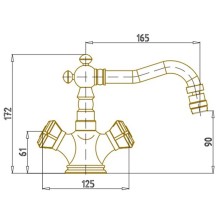 Смеситель для биде Bronze de Luxe Royal 10217 Бронза