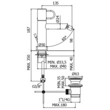 Смеситель для биде с донным клапаном Paffoni Joker JK131KCR