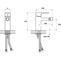 Смеситель для биде Bronze de Luxe Grani W980 Хром