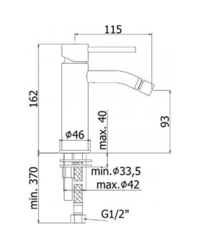 Смеситель для биде без донного клапана Paffoni Light LIG131HGSP