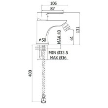 Смеситель для биде без донного клапана Paffoni Red RED131CR