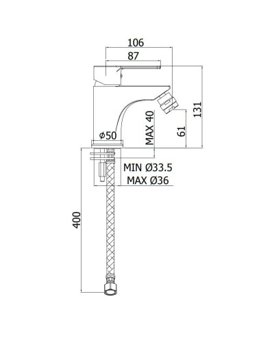Смеситель для биде без донного клапана Paffoni Red RED131CR