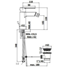 Смеситель для биде с донным клапаном Paffoni Ringo RIN135CR