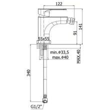 Смеситель для биде без донного клапана Paffoni Sly SY131CR