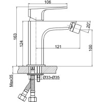 Смеситель для биде Cersanit Wisla A63058