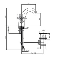 Смеситель для биде с донным клапаном Caprigo Bristol 21-030-crm