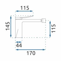Смеситель для биде без донного клапана Rea Soul REA-B9991