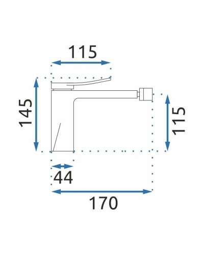 Смеситель для биде без донного клапана Rea Soul REA-B9995