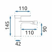 Смеситель для биде без донного клапана Rea Storm REA-B9982