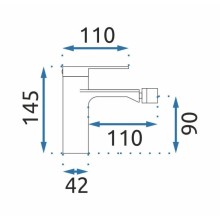 Смеситель для биде без донного клапана Rea Storm REA-B9982