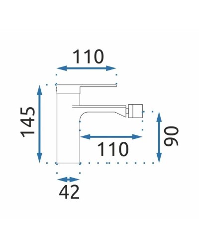 Смеситель для биде без донного клапана Rea Storm REA-B9982