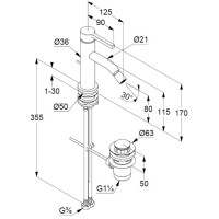 Смеситель для биде с донным клапаном Kludi Nova Fonte Pura 202163915