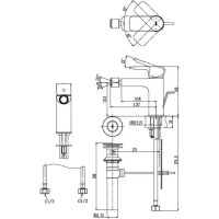 Смеситель для биде с донным клапаном Toto GA TRG04301R