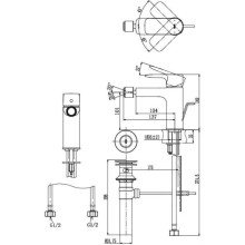 Смеситель для биде с донным клапаном Toto GA TRG04301R