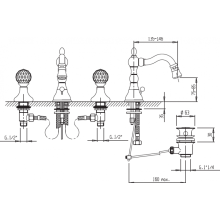 Смеситель для биде на три отверстия Cezares ATLANTIS-BBS2-02-Sw/M