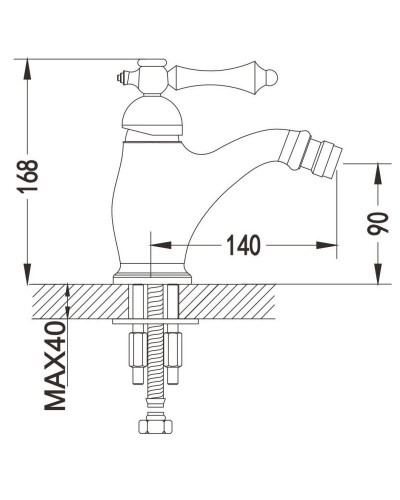Смеситель для биде Rose R0107Q