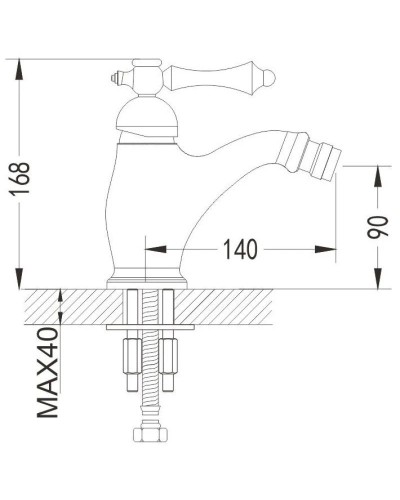 Смеситель для биде Rose R0107