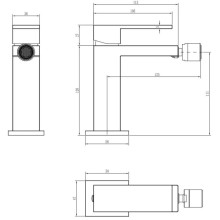 Смеситель для биде Boheme Qubic 476-BR