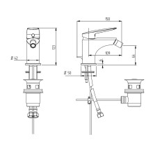 Смеситель для биде Migliore Laguna 26081 Хром